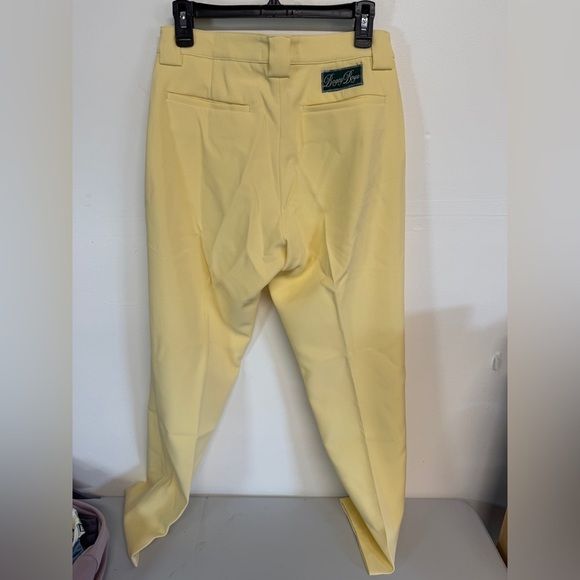 Bogey Boys Men’s The Best Pant Yellow Size 28 NWOT Straight Leg Pleated - Picture 2 of 5